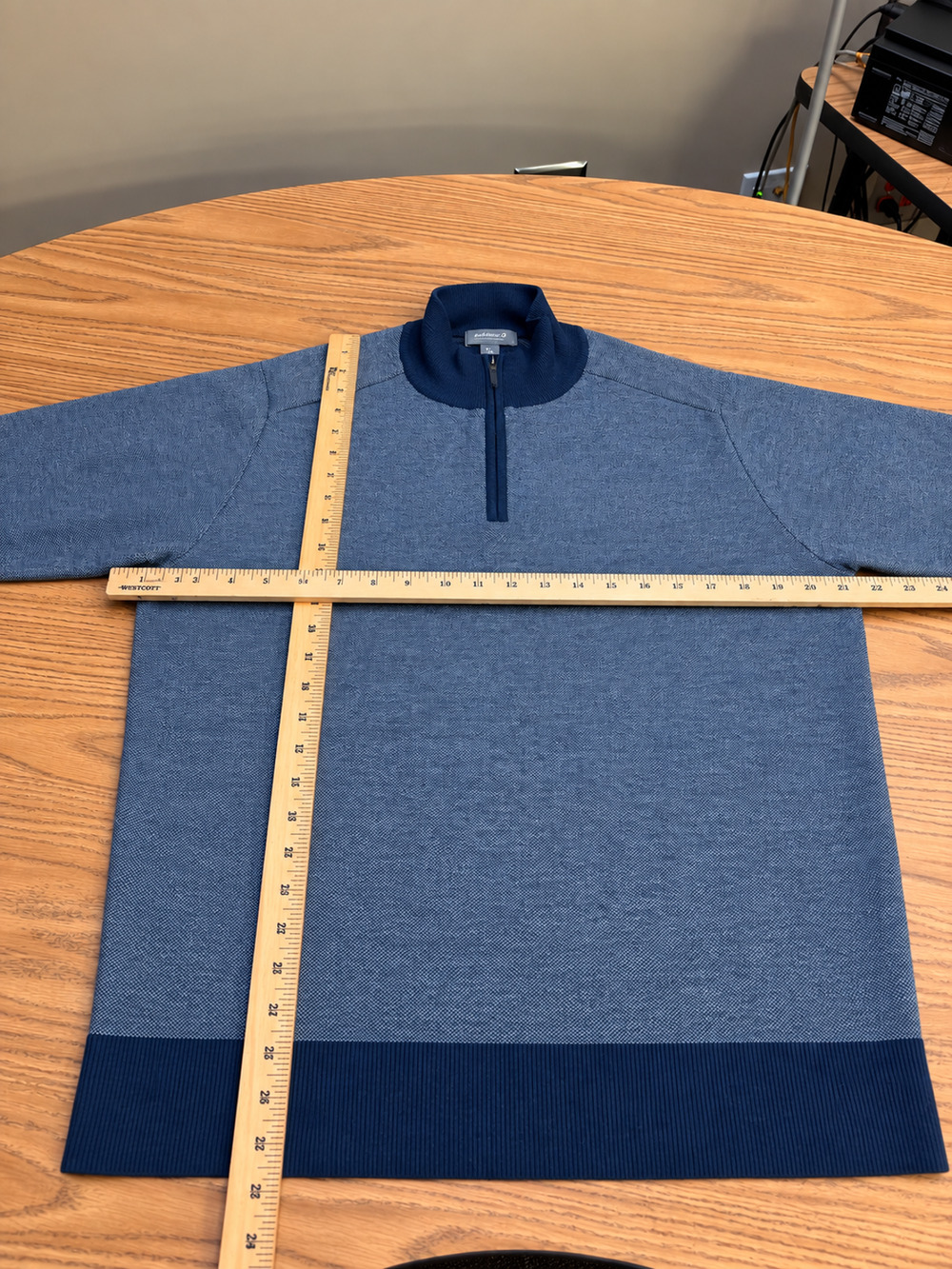 Daniel Cremieux Men’s XL Quarter Zip Pullover Sweater Blue Long Sleeve